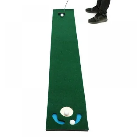 ropoda 9ft Golf Putting Green, Portable Putting Mat for Home and Office with Auto Ball Return Function, Golf Practice Putting Mat Aid for Indoor and Outdoor Use