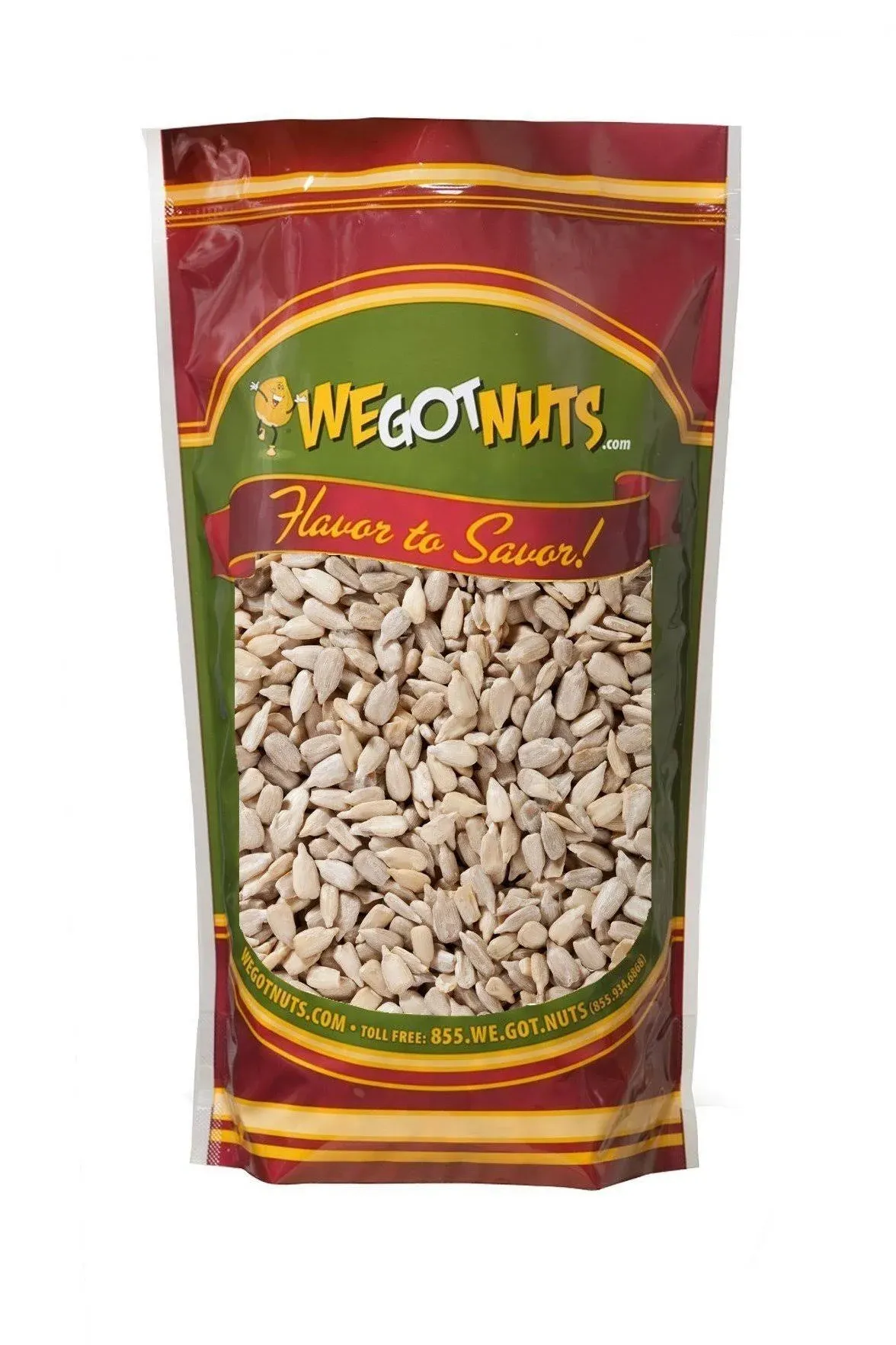 Raw Sunflower Seed Kernels by We Got Nuts - Premium Quality Kosher Shelled Sunflower Seeds - Natural & Healthy Fitness & Diet-Friendly Snack-