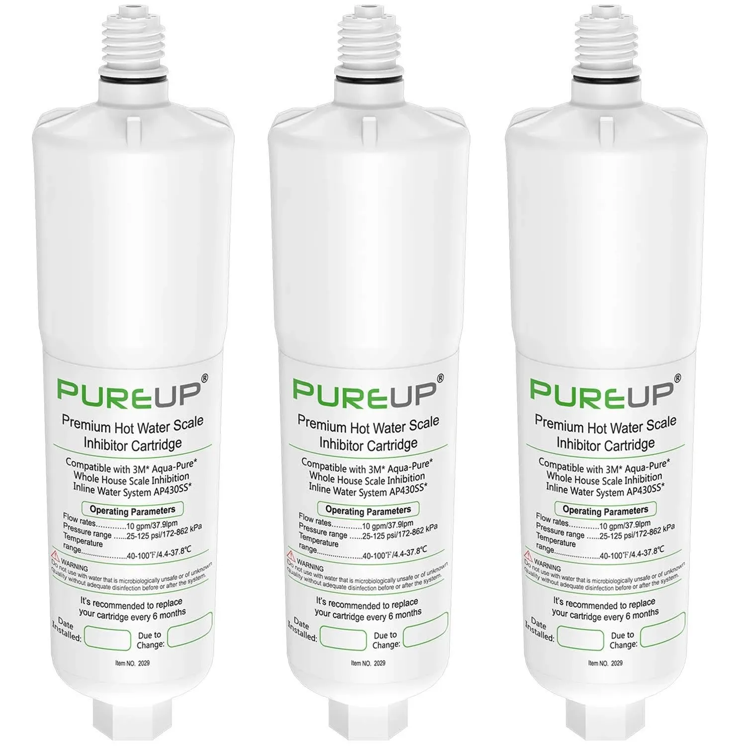 PUREUP AP431 Replacement Filter Compatible with Aqua-Pure Whole House Scale Inhibition Inline Water System AP430SS - Pack of