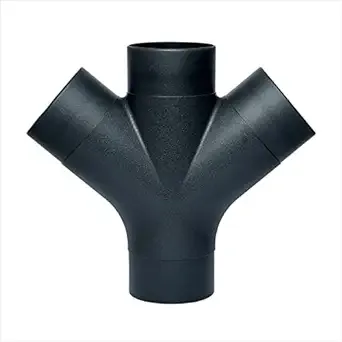 POWERTEC 70275 3-Way Dust Collection Fitting with Y Shaped Design for 4 in Hose & Cuff