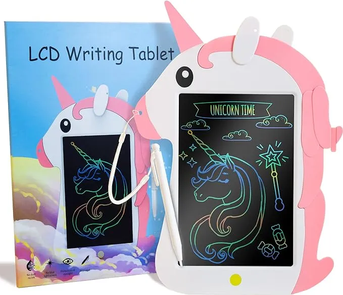 Unicorn LCD Writing Tablet for Kids  Reusable Doodle Scribbler Board with Stylus