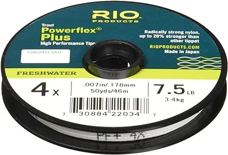 RIO Fly Fishing Powerflex Plus 7X Tippet 50Yd