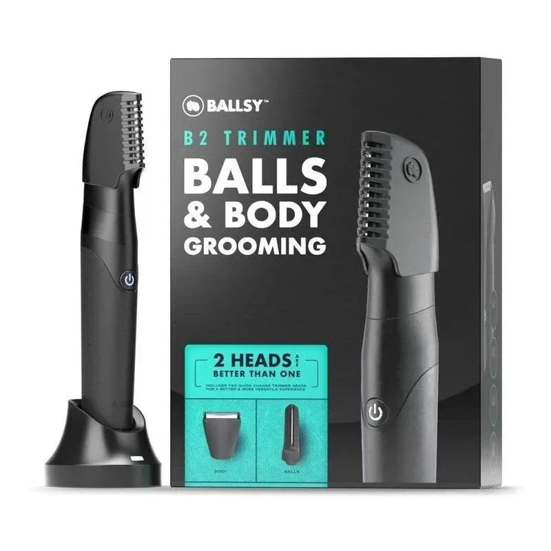 Ballsy B2 Groin & Body Trimmer for Men, Includes 2 Quick Change Heads, Waterp...