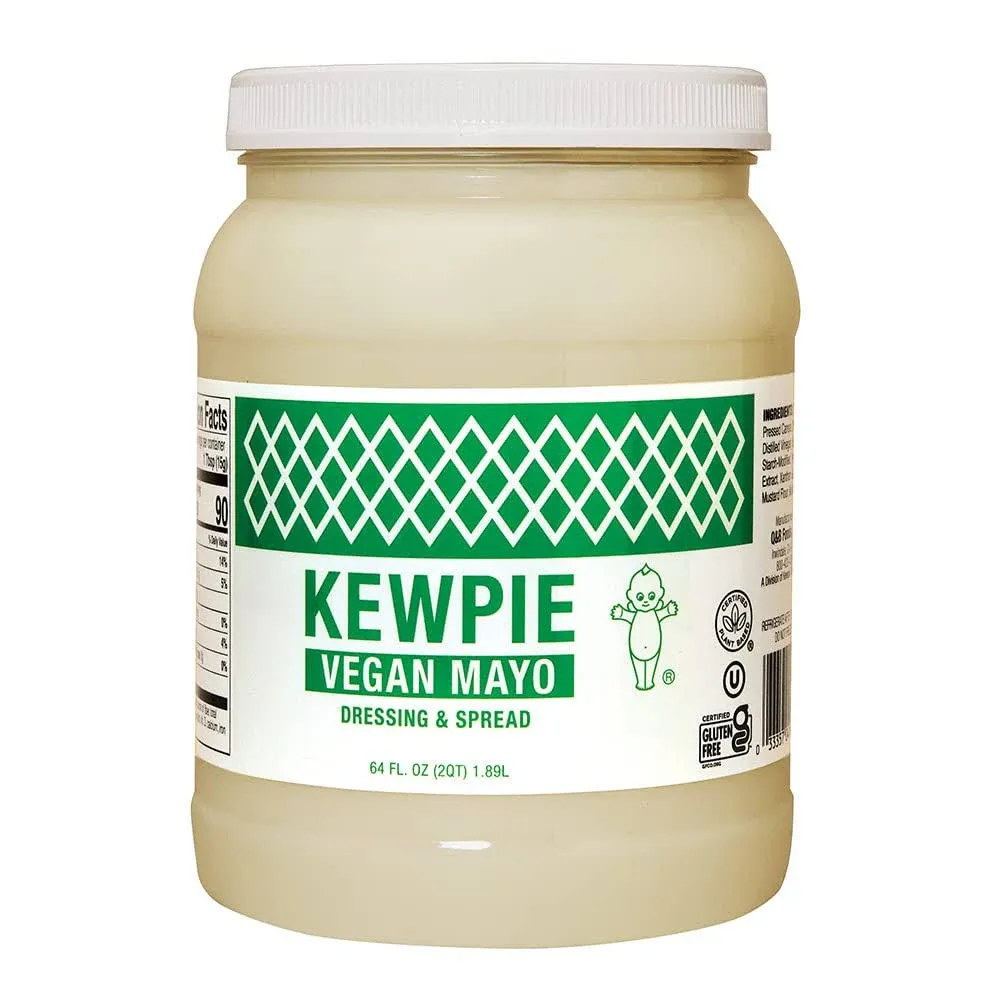 KEWPIE Vegan Mayo Dressing and Spread - Kosher, Plant-Based, Gluten-Free | Richly Flavored, Delicately Seasoned | Perfect for Restaurants and Home Use (64 oz Jar)