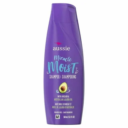 Aussie Paraben-Free Miracle Moist Shampoo with Avocado & Jojoba for Dry Hair, 30.4 Fluid Ounce, (Pack of 4)