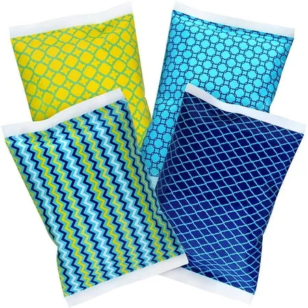 Thrive | Ice Pack for Lunch Boxes - 4 Reusable Packs | BPA Free | School Lunchbox, Bag or Cooler | Classic Prints