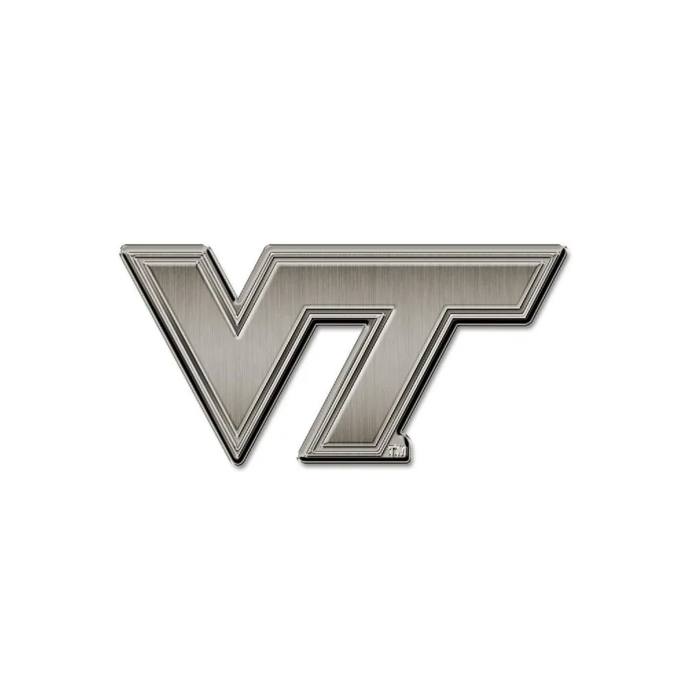 Rico Industries NCAA  Virginia Tech Hokies VT Antique Nickel Auto Emblem for Car/Truck/SUV