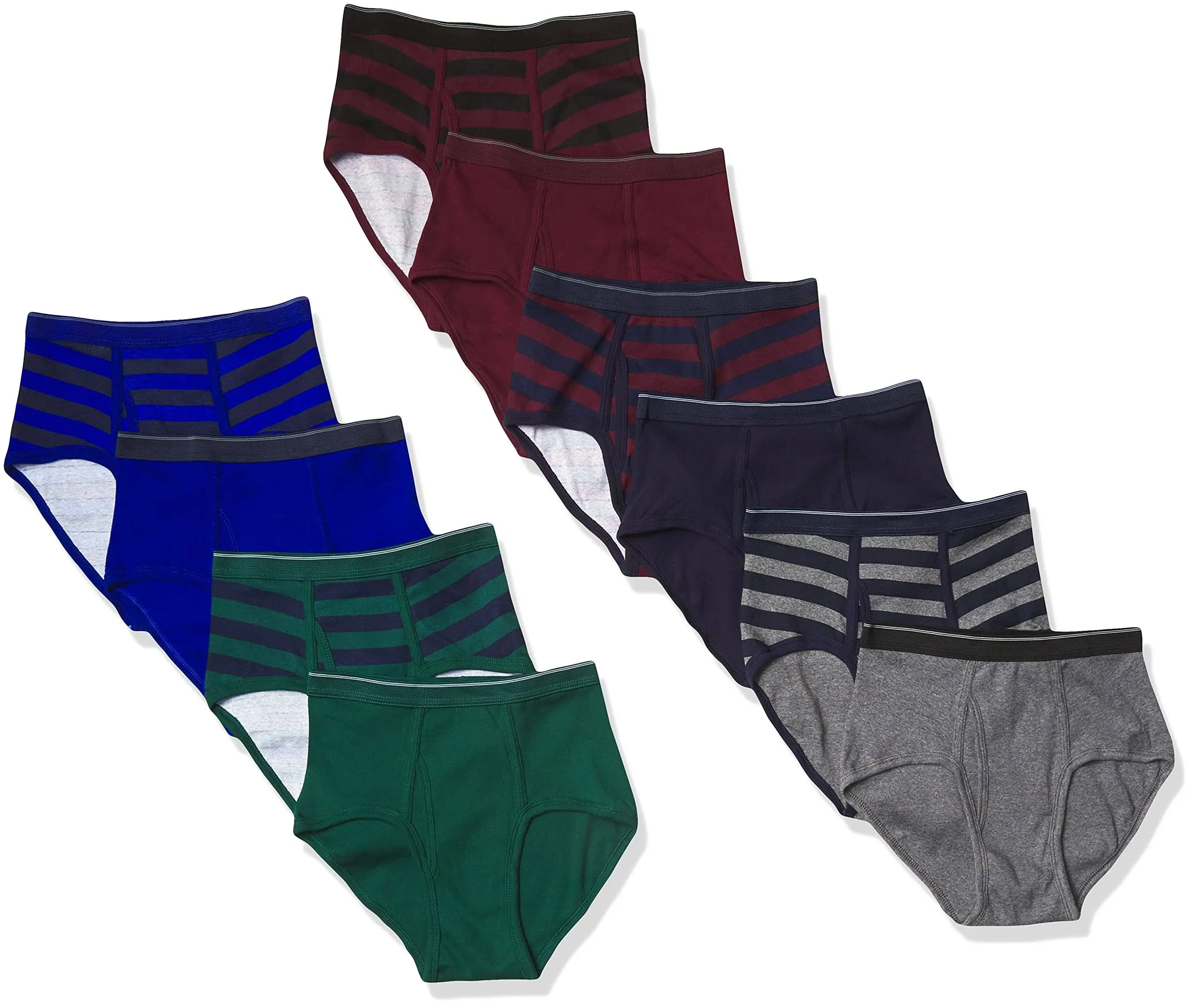 Boys Striped Brief Underwear 10-Pack - Tidal