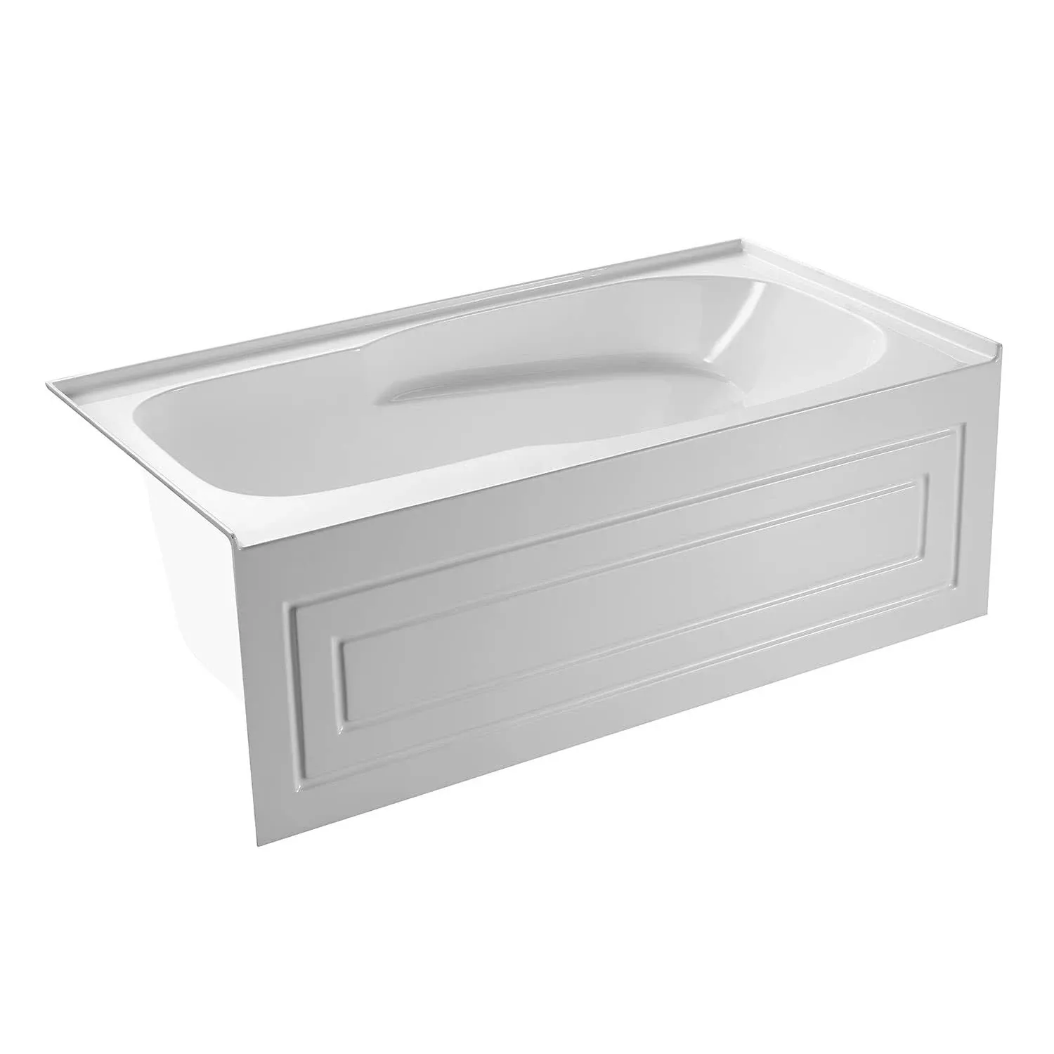 Kingston Brass Oriel Collection VTAP6031L21C 60-Inch Anti-Skid Acrylic Alcove Tub ...