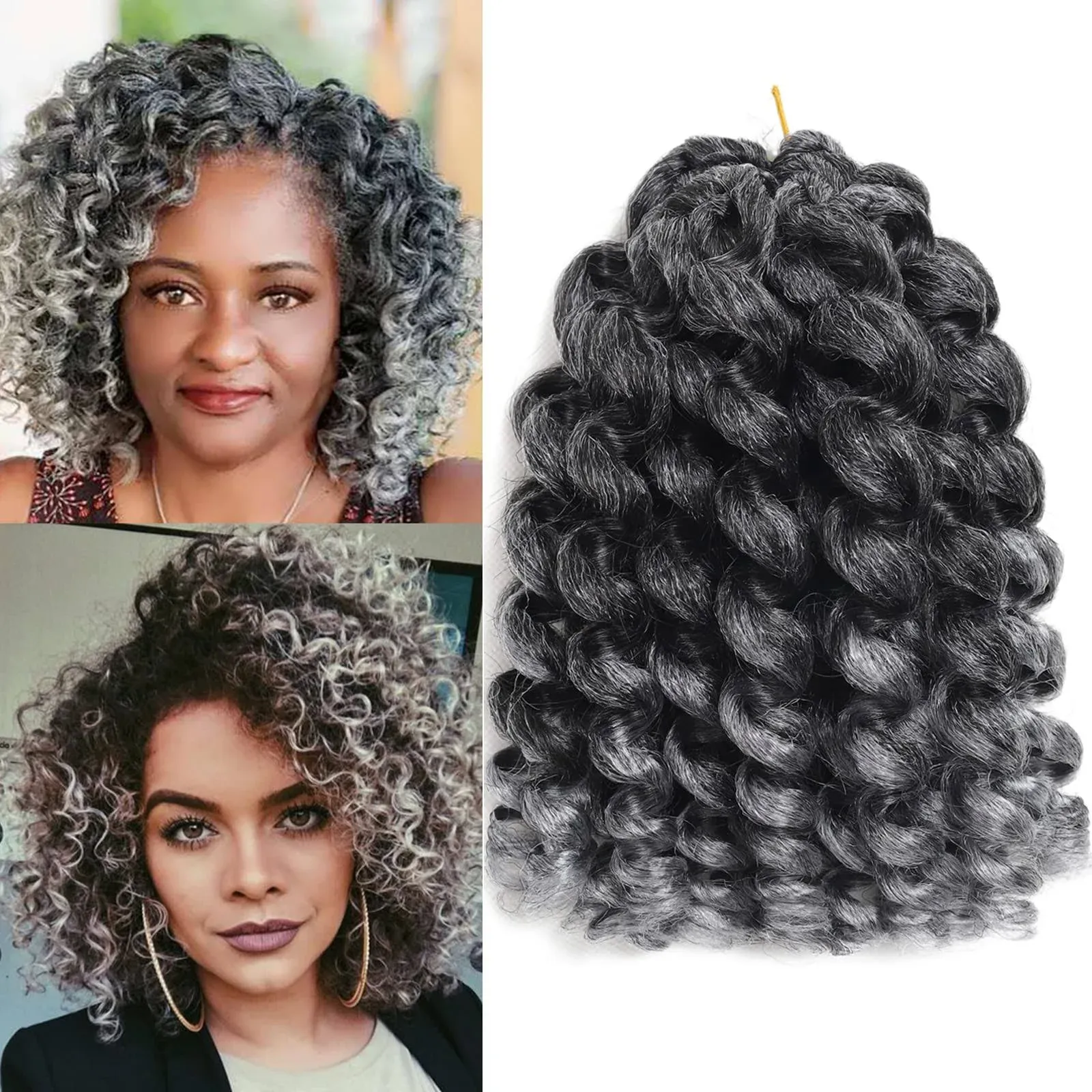 5 Packs Jamaican Bouncecrochet Hair 2x Ringlet Wand Curl 8 inch Synthe