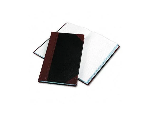 Record and Account Book, Custom Rule, Black/Red/Gold Cover, 13.75 x 8.38 Sheets, 300 Sheets/Book