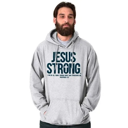 Jesus Hoodies Sweat Shirts Sweatshirts Strong Philippians 4:13 Christian Religious Gift