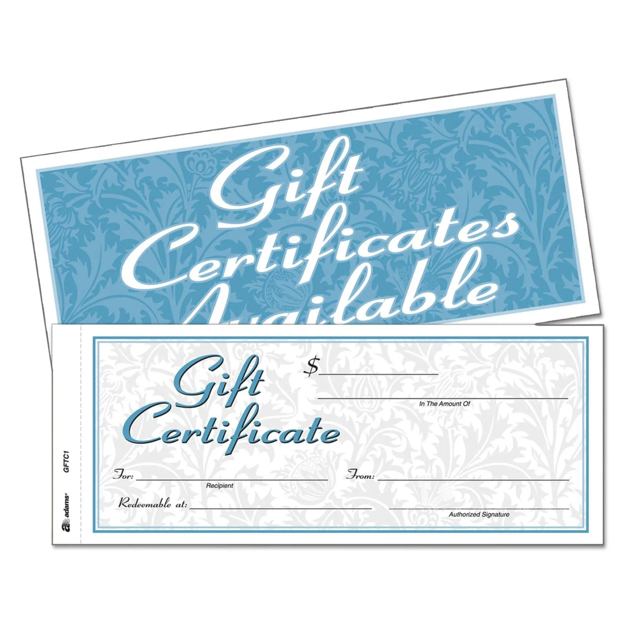 Adams GFTC1 Gift Certificates with Envelopes, 2-Part Carbonless, Pack of 25