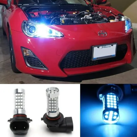 iJDMTOY (2) Super Bright 69-SMD Ice Blue 9005 HB3 LED Bulbs For 2013-up Scion FR-S High Beam Daytime Running Lights