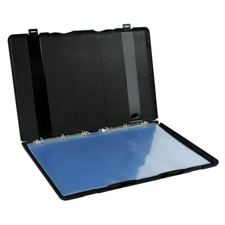 UniKeep Large Presentation Binder with Pages (11 x 17) Round Rings Black - Fully Enclosed Case Binder