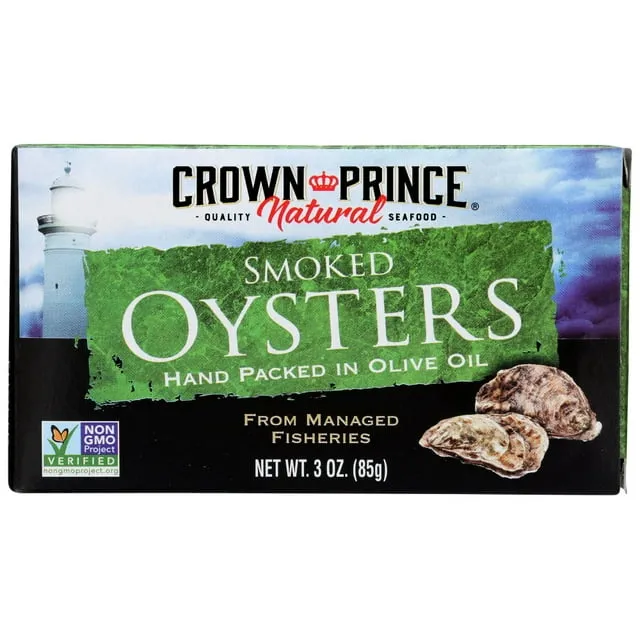 Crown Prince Smoked Oysters in Pure Olive Oil - 3 oz