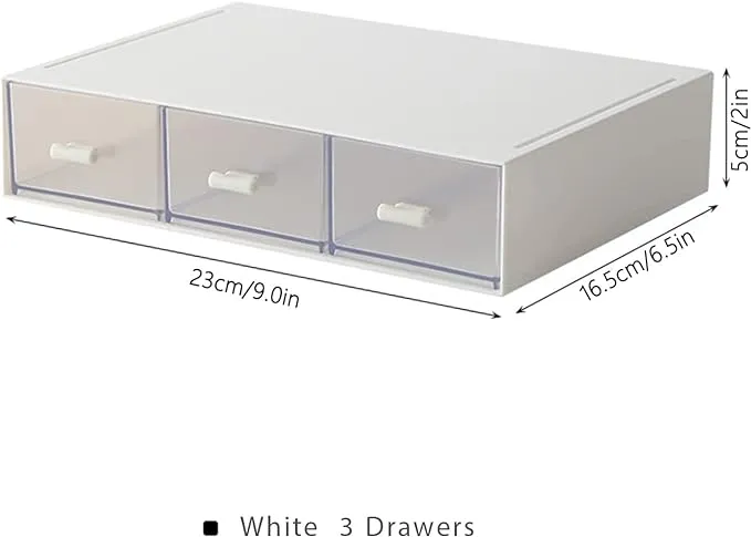 kulusion Desk Organizer-Stackable Storage Drawers, Plastic Stackable Drawers Perfect for Collection Small Itemcosmetic O