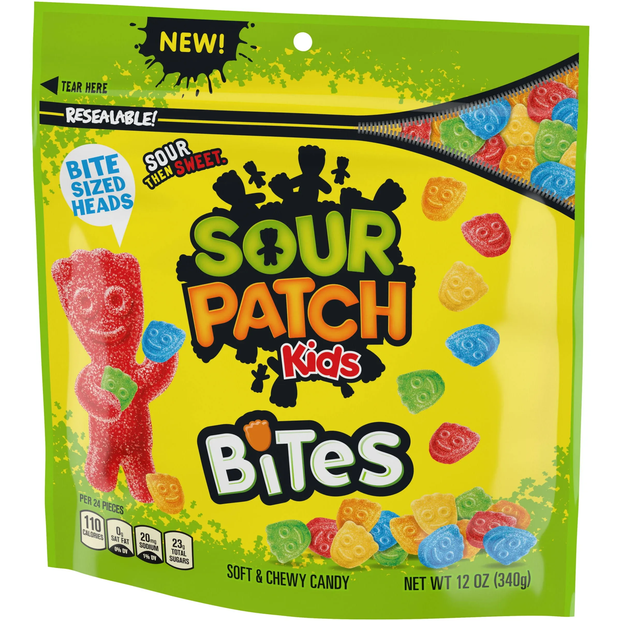 Sour Patch Kids Candy, Soft & Chewy, Bites - 12 oz