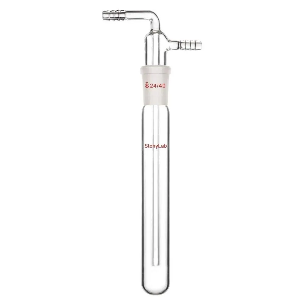 stonylab Glass Vacuum Cold Trap Bubbler with 10mm Serrated Hose 200mm Length...