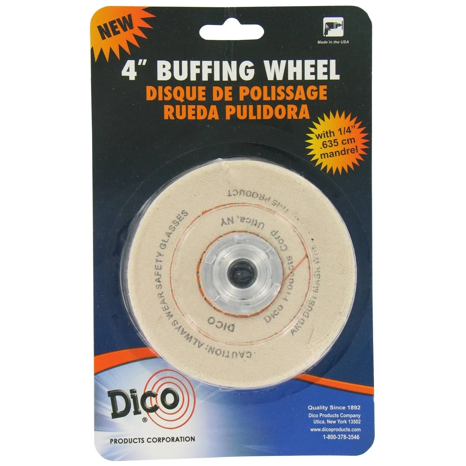 Nyalox 6 in. Spiral Sewed Buffing Wheel, 1/4 in. Shank