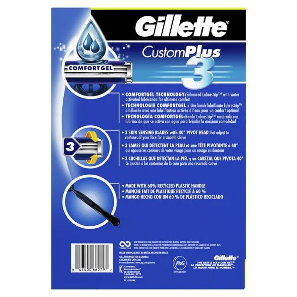 Gillette Custom Plus 3 36 Count Disposable Razors