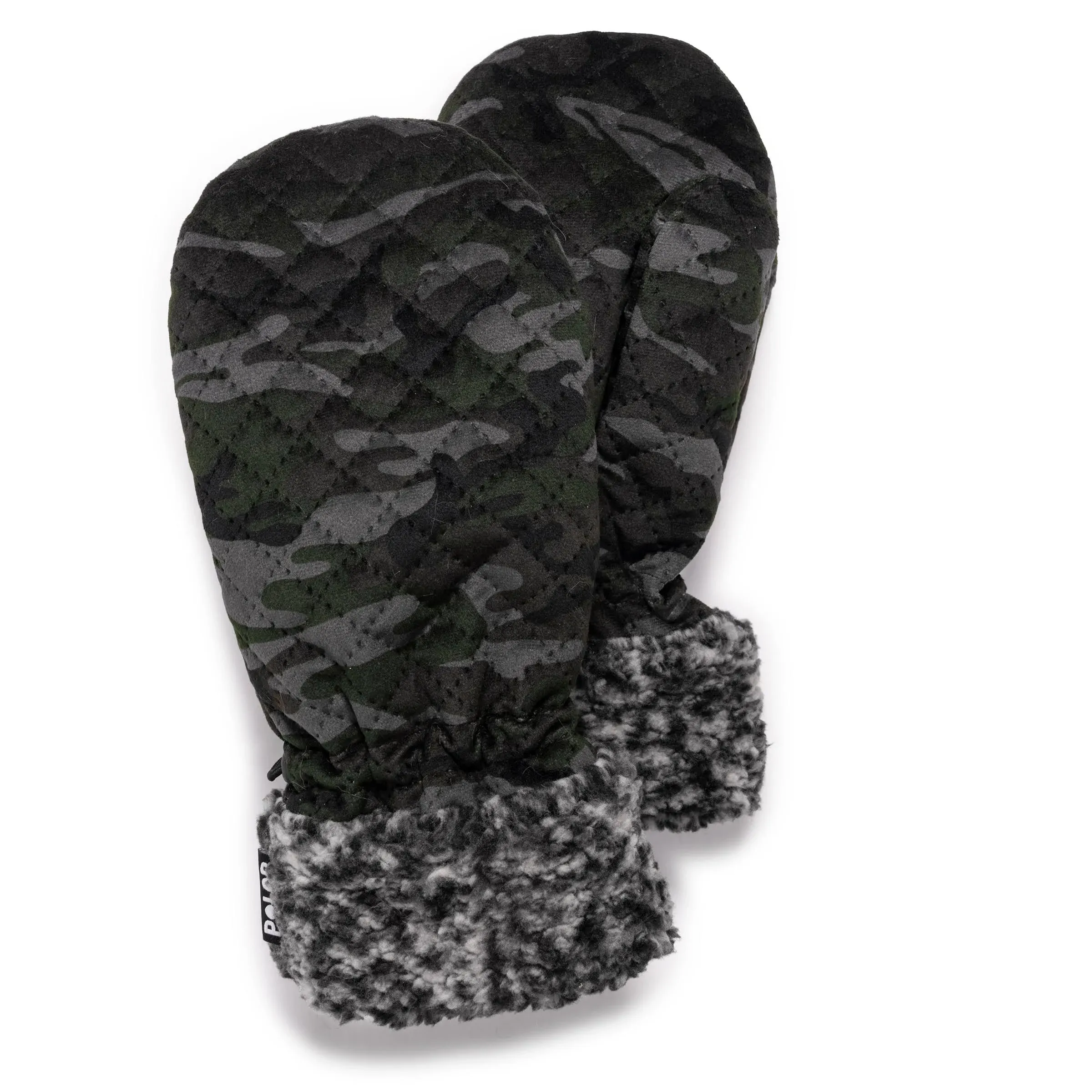 Muk Luks Women's Quilted Frosted Sherpa Mittens - Camo - Each