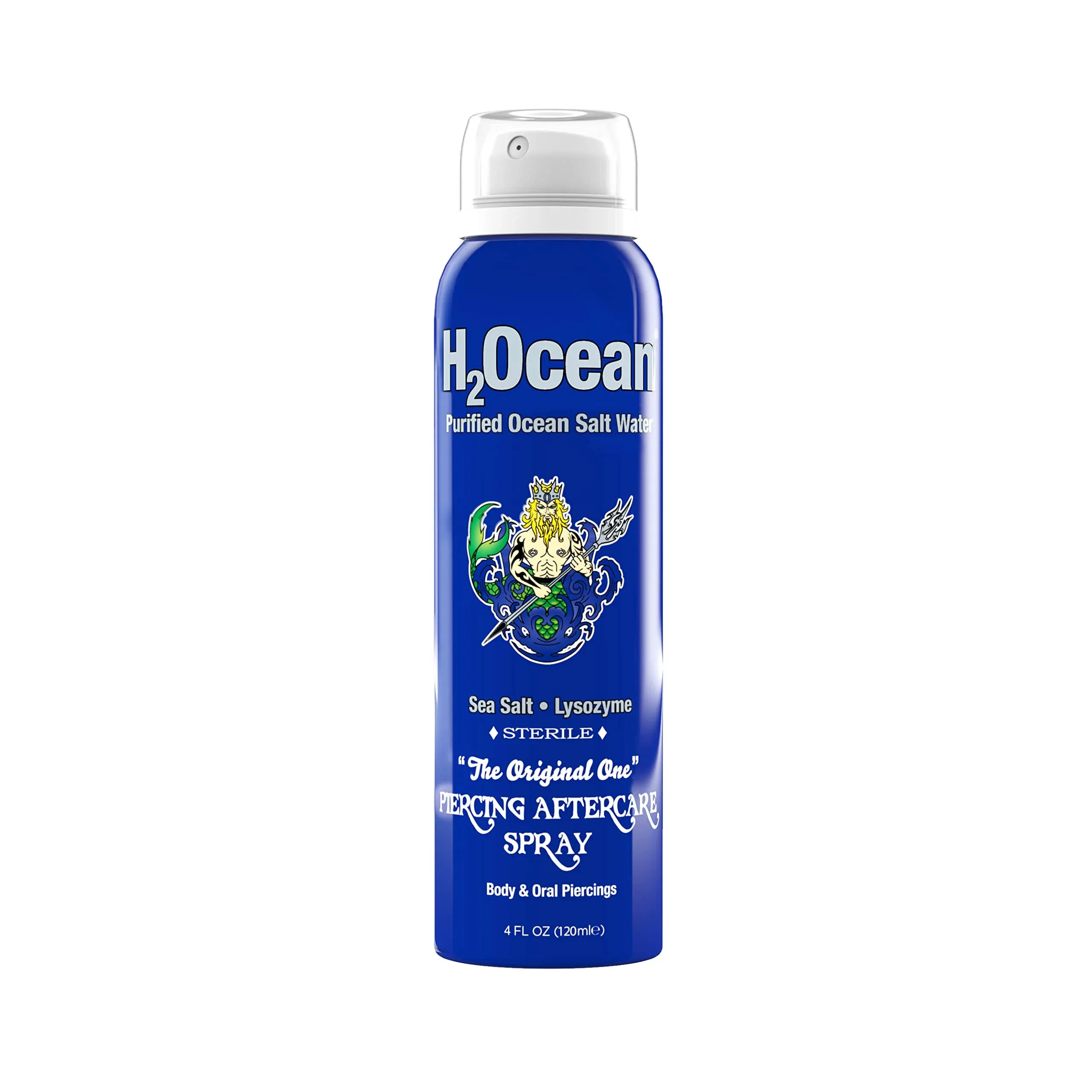 2 Small Bottles 1.5 oz H2Ocean Natural Sea Salt Body Piercing Aftercare Sprays