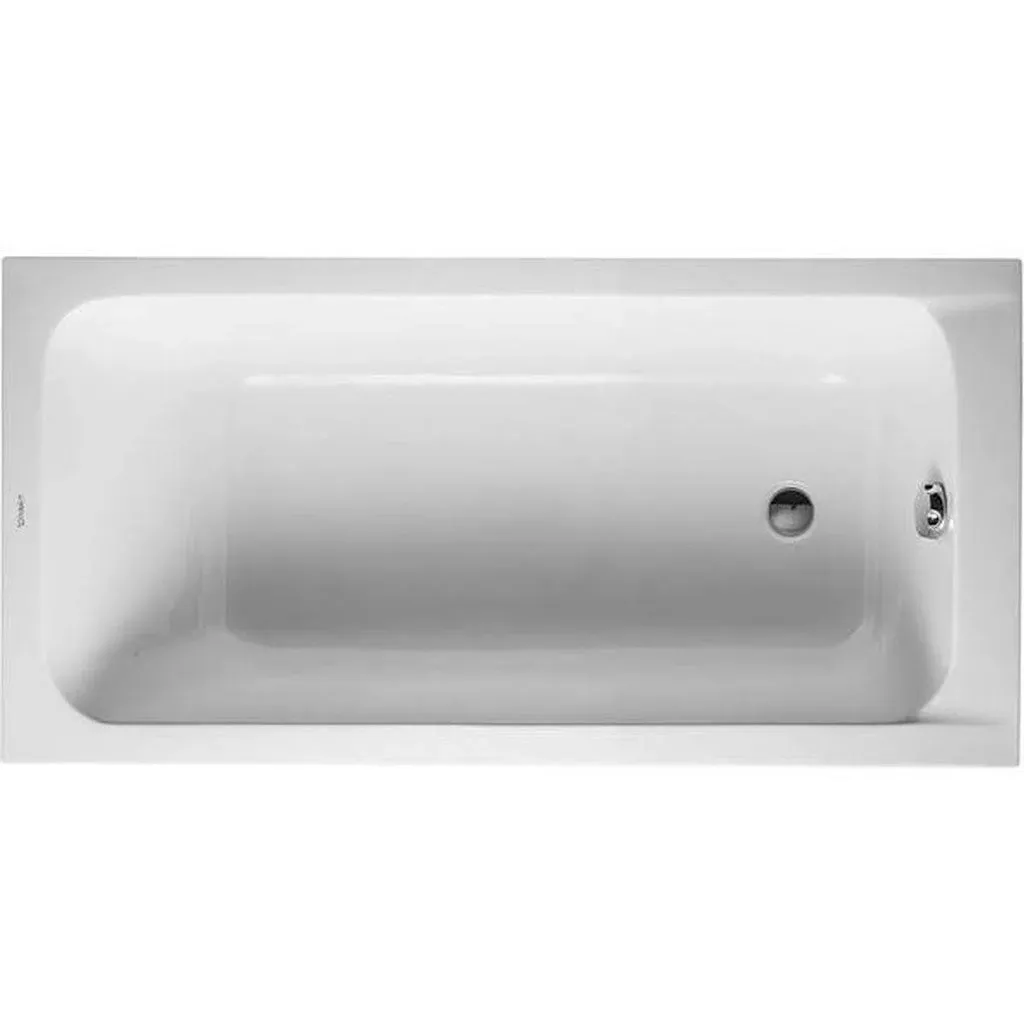 Duravit D-Code 59" x 29 1/2" Soaking Bathtub White, 59" L, 29" W