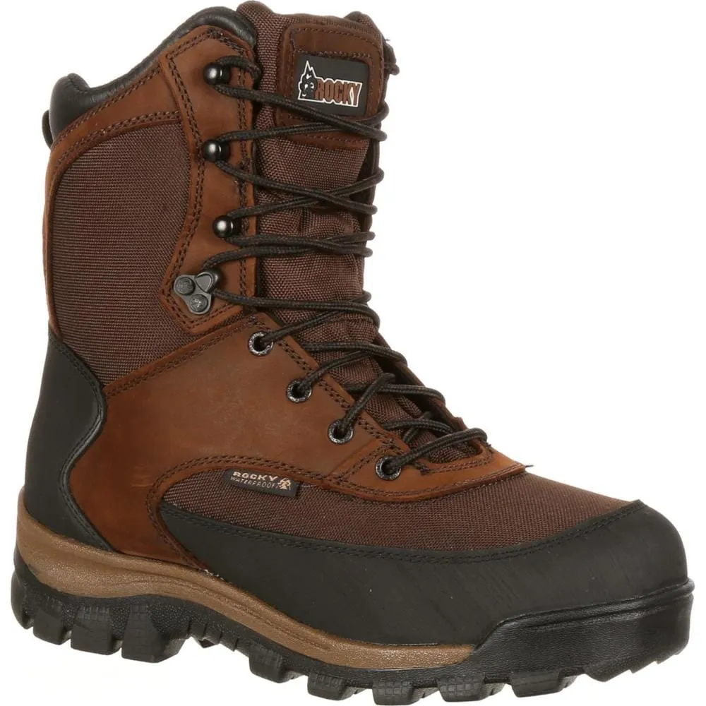 Rocky Men's Dark Brown Waterproof Boots Size: 12 Wide Lowes.com