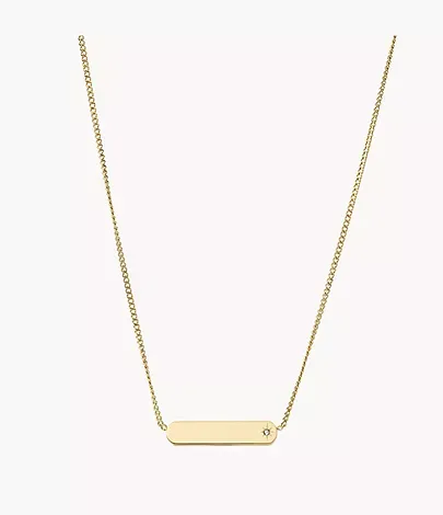 Drew Gold-Tone Stainless Steel Bar Chain Necklace