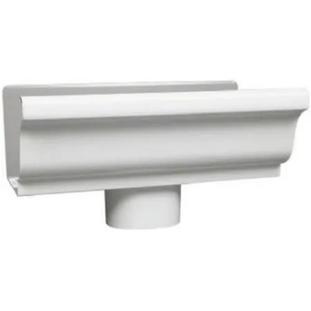 Amerimax 27080 Gutter End with Drop 5 in L 3 in W Aluminum White