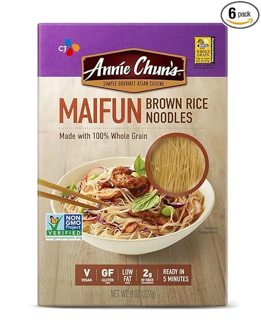 Annie Chun's Rice Noodles, Maifun, Vegan, Gluten-Free, 8-oz (Pack of 6)