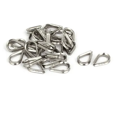 2mm Standard 304 Stainless Steel Wire Rope Cable Thimble Rigging Tool 30pcs