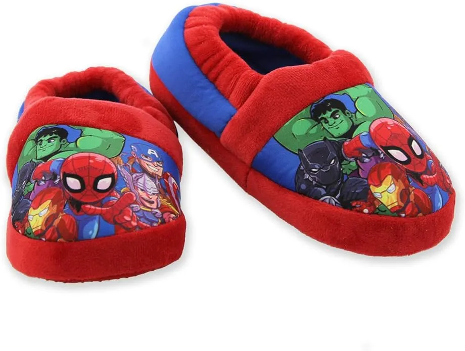 Marvel Super Hero Adventures Avengers Boy's Toddler Plush Aline Slippers Avf227y ...