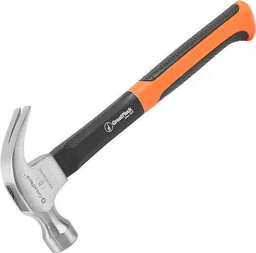 GreatNeck HG8C 8 Oz. Fiberglass Curved Claw Hammer Small Hammer Nail Hammer H...