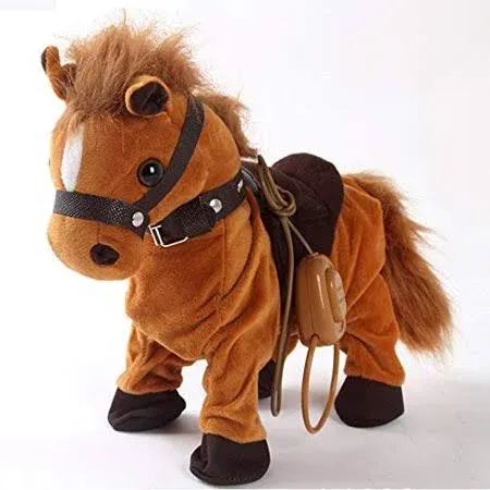 Walk along Horse with Remote Control Leash, Dancing Singing Walking Musical Pony