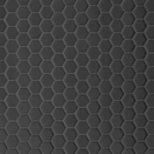 Le Cafe 1" x 1" Hexagon Matte Porcelain Mosaic Tile in Black by Bedrosian Tile & Stone