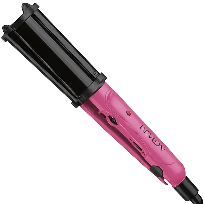 Revlon Tourmaline Ceramic 3/4" Deep Hair Waver Iron, Pink