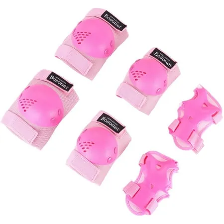 Kids/Youth Knee Pad Elbow Pads Guards Protective Gear Set for Roller Skates Cycling BMX Bike Skateboard Inline Skatings Scooter Riding Sports Pink