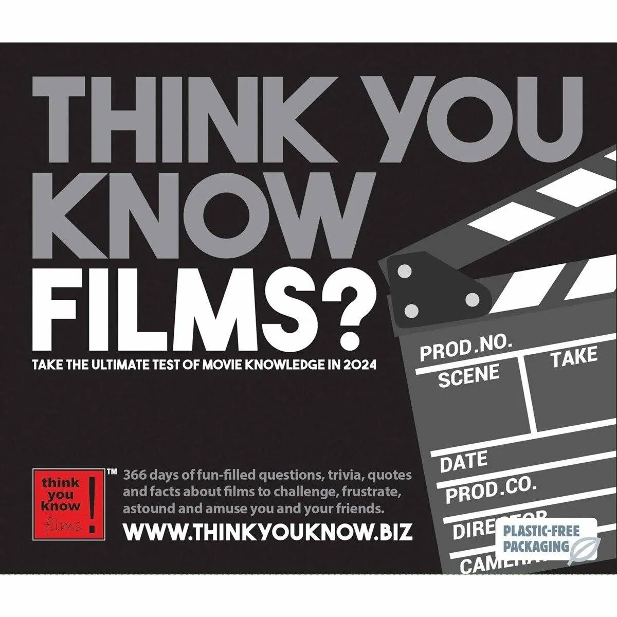 Think You Know Films? Desk Calendar 2024 - Plastic Free Packaging