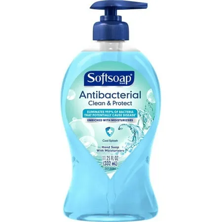 Softsoap Antibacterial Hand Soap Cool Splash 1125 oz Pump Bottle 6/Carton