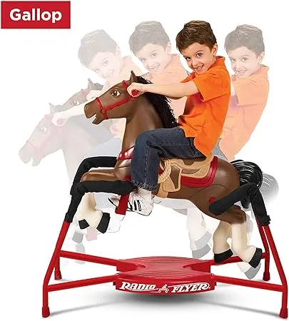 Radio Flyer, Blaze Interactive Spring Horse, Ride-on with Sounds for Boys and Girls