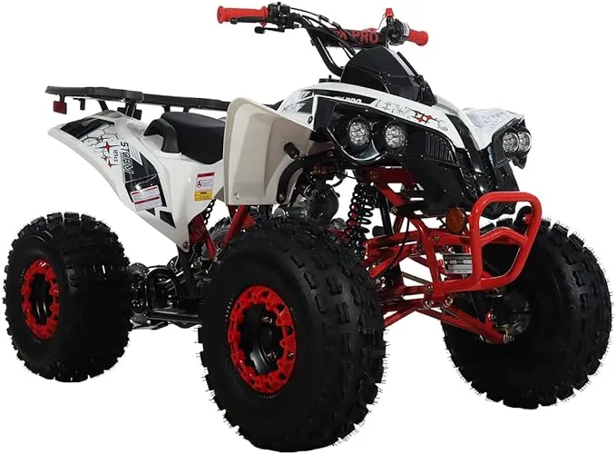 X-PRO 125cc ATV 4 Wheels Quad 125 ATV Quads, Big 19"/18"Tires! (Black, Factory Package)