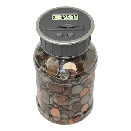 Digital Coin Bank, Savings Jar, and Piggy Bank | Automatic Coin Counter Total...