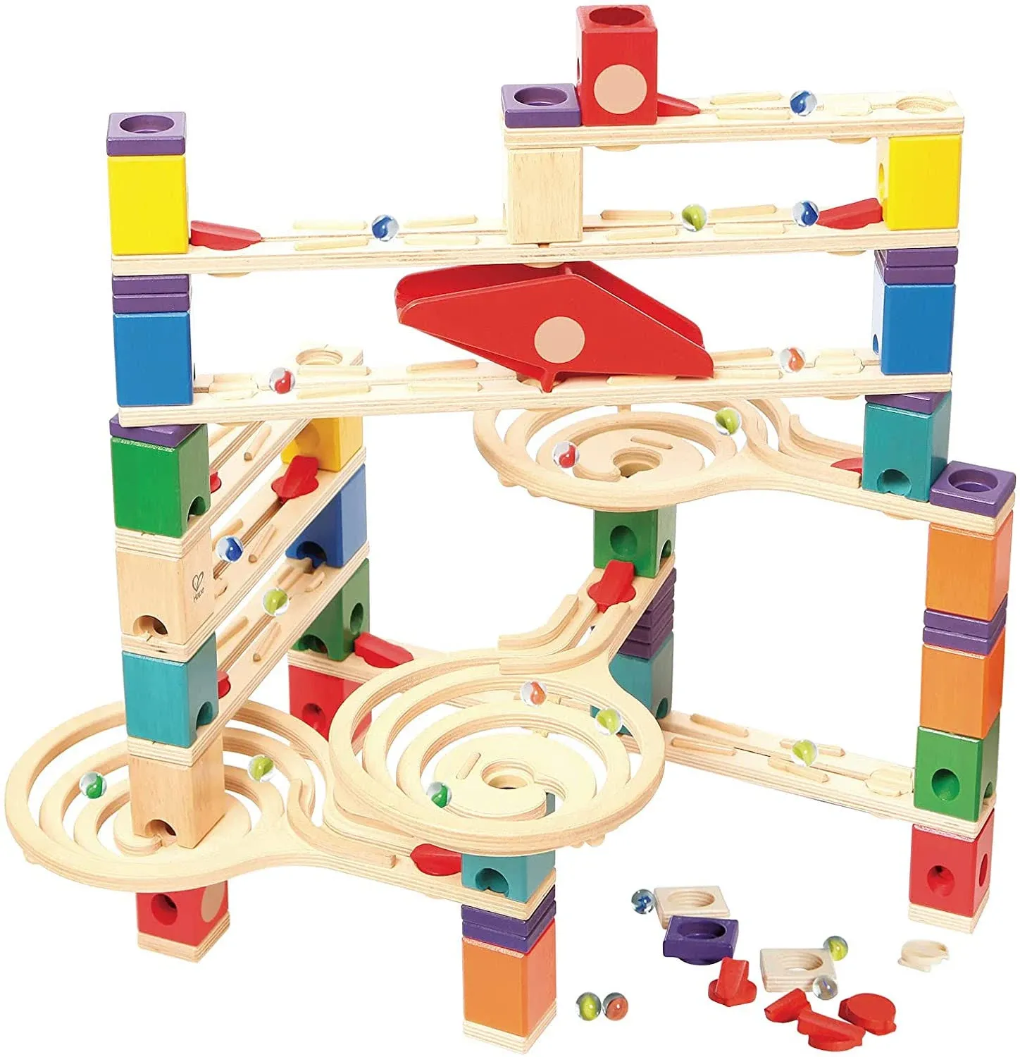 Hape Quadrilla Wooden Marble Run Construction - Vertigo - Quality Time Playing -