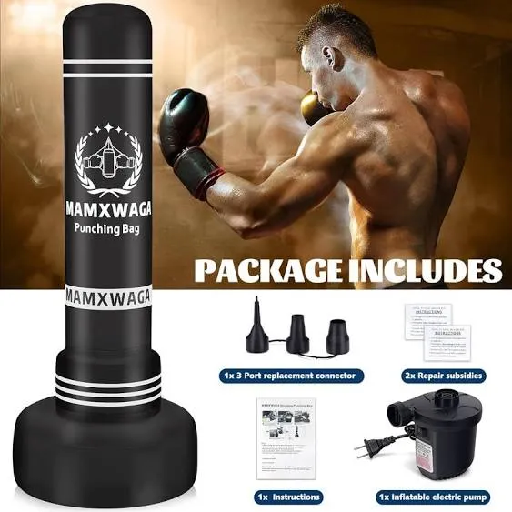 Punching Bag with Stand Adult, 70&#039;&#039; Freestanding Heavy Boxing Bag with Electric 