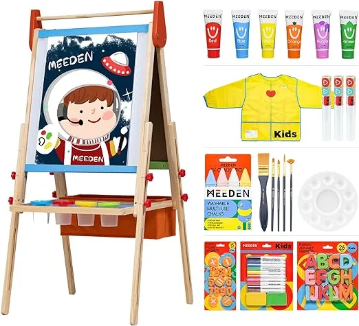 MEEDEN Double Sided Art Easel Set for Kids