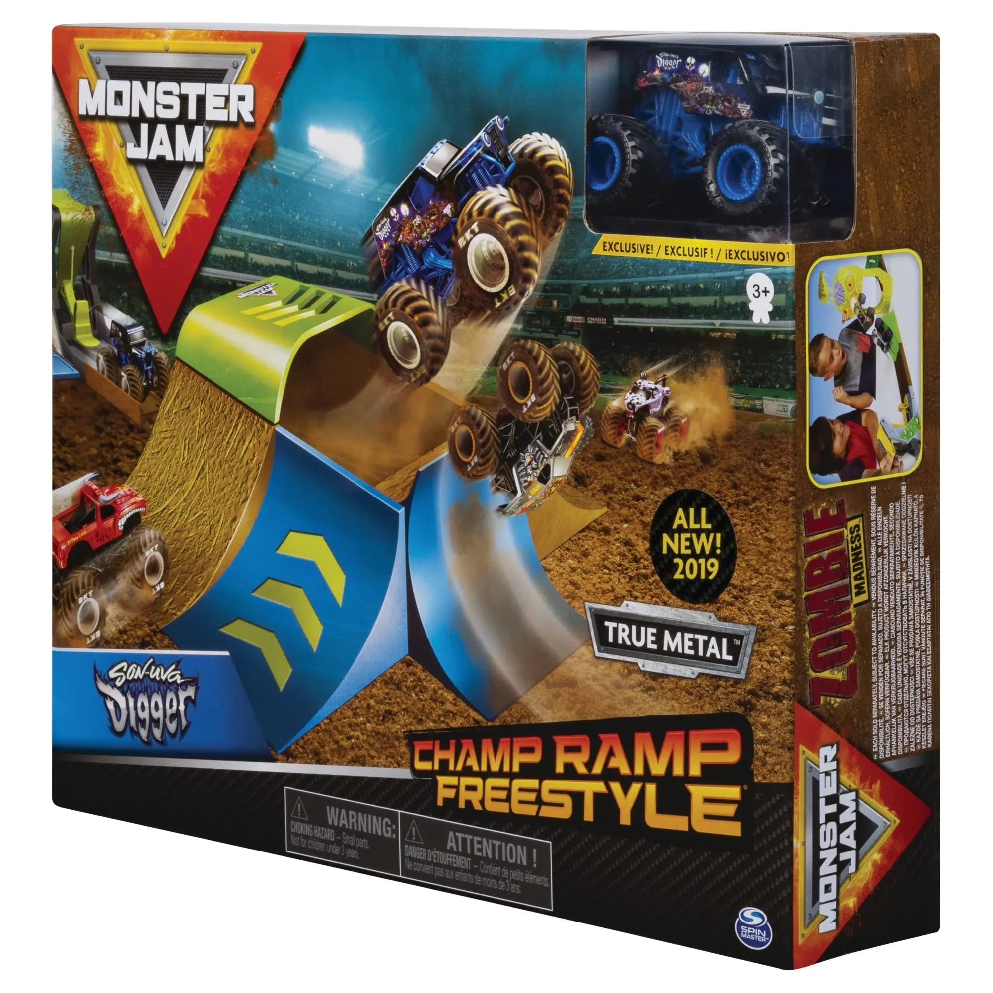 Monster Jam Official Champ Ramp Freestyle Playset Featuring Exclusive Son-uva ...