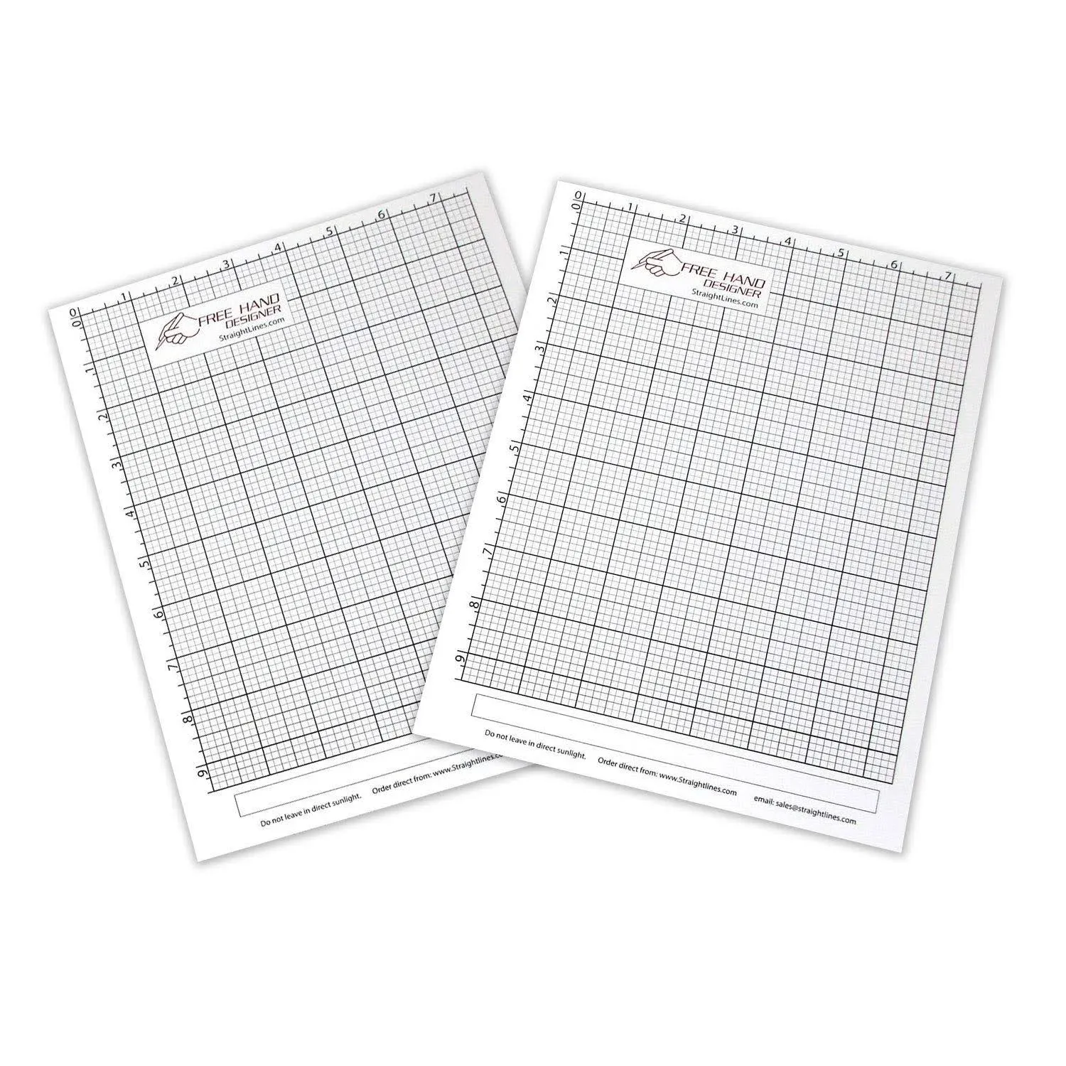 Grid type letter size Freehand Designer Sheets - Straight Line