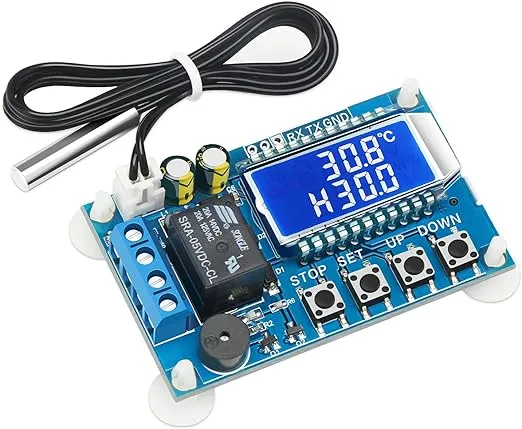 Electronic Thermostat Controller, DC 6-30V / 5V Micro USB Temp Controller 